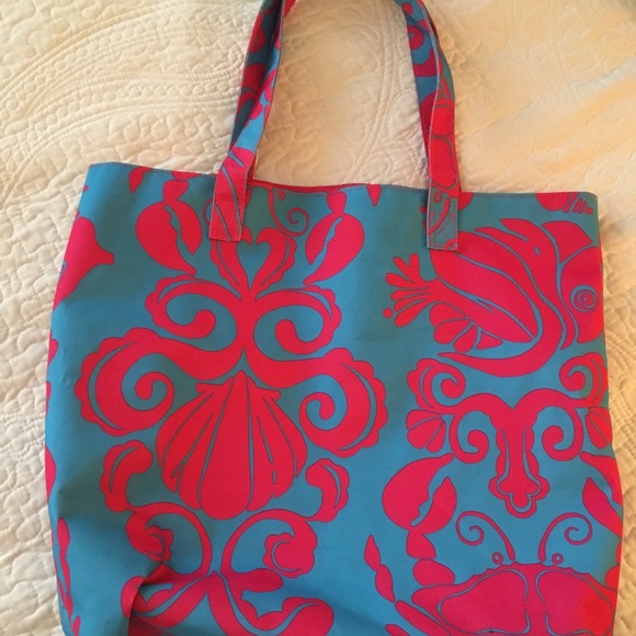 LILLY PULITZER Pink & Blue Tote - Picture 2 of 3